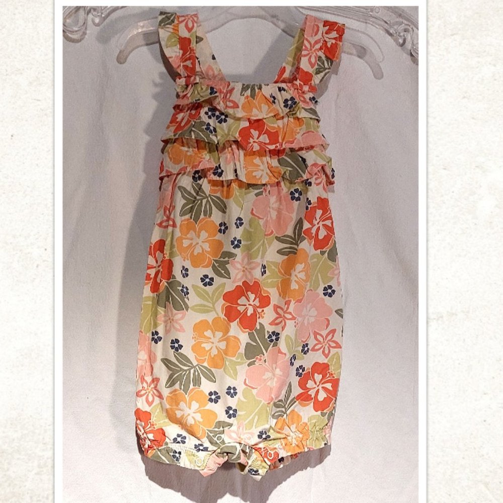 Toddler "Gymboree" Floral Shorts Romper size 3